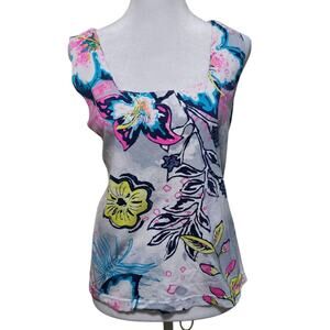 Fresh Produce Vintage 80's Floral Tank Top Size XL